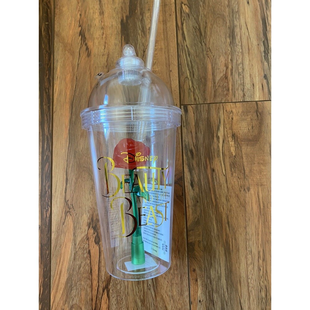 Disney - BEAUTY & THE BEAST ROSE Light Up Exclusive Cup/Tumbler NEW